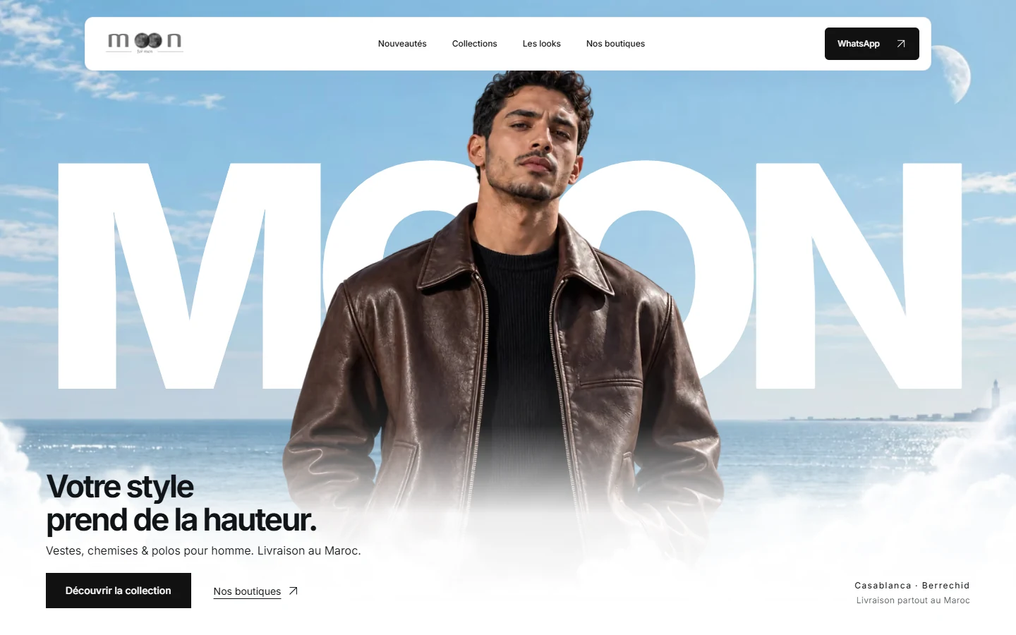 Moon Clothing — The local Moon Clothing homepage. Campaign imagery is illustrative; the catalogue also includes original store photography.