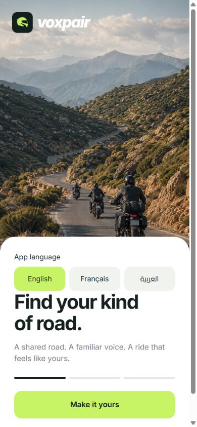 VoxPair — VoxPair’s local web preview. Native features are built for Android and iOS.